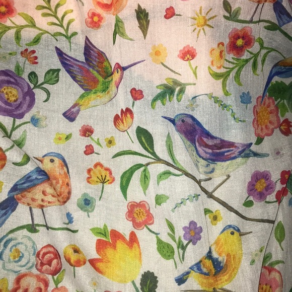 Hummingbirds, Song Birds Scarf-Lively Pattern - Picture 5 of 5